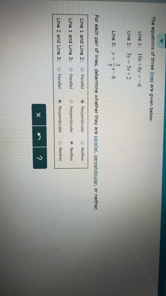 Solved The equations of three lines are given below Line 1: | Chegg.com