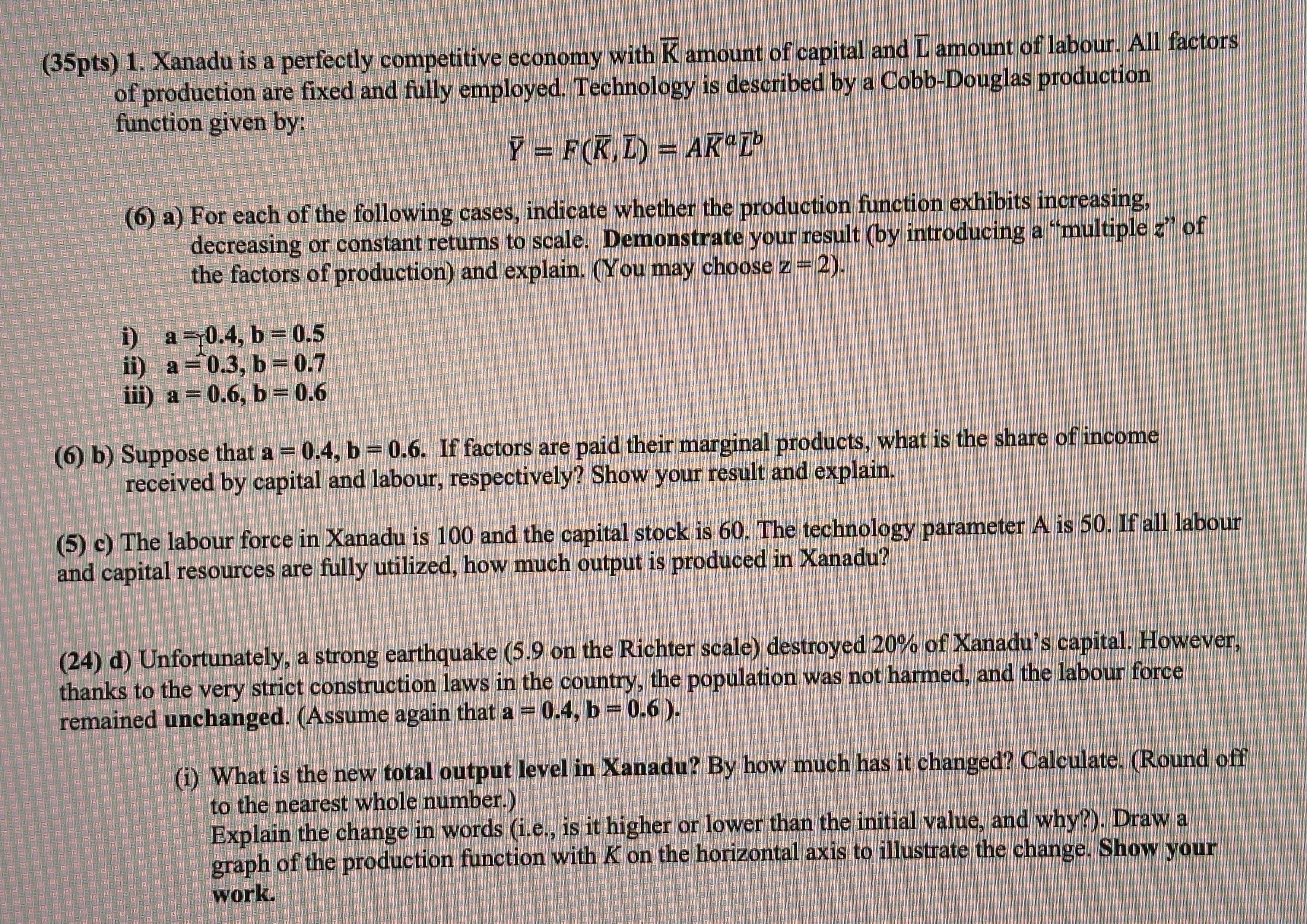 Solved Explain in words. In each case, indicate the | Chegg.com