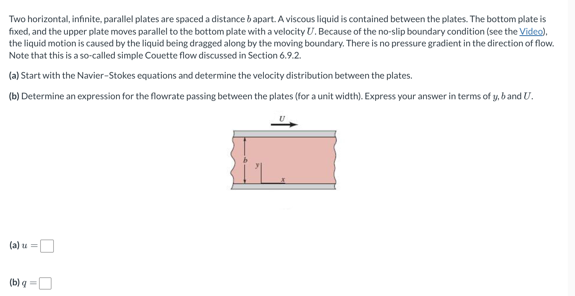 Solved Two horizontal, infinite, parallel plates are spaced