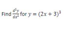 Find en = 3 for y = (2x + 3) 3 dx