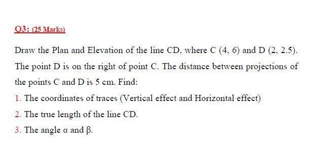 Solved 03: (25 Marks) Draw the Plan and Elevation of the | Chegg.com