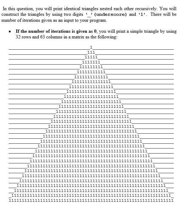 Solved C Programs To Print Triangle. (You Have To Solve The | Chegg.com