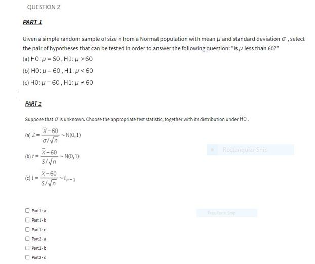 Solved QUESTION 2 PART 1 Given a simple random sample of | Chegg.com
