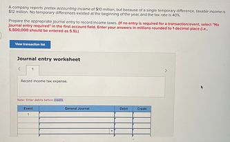 Solved A Company Reports Pretax Accounting Income Of $10 | Chegg.com