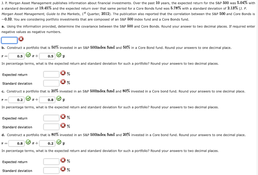 Solved J. P. Morgan Asset Management Publishes Information | Chegg.com