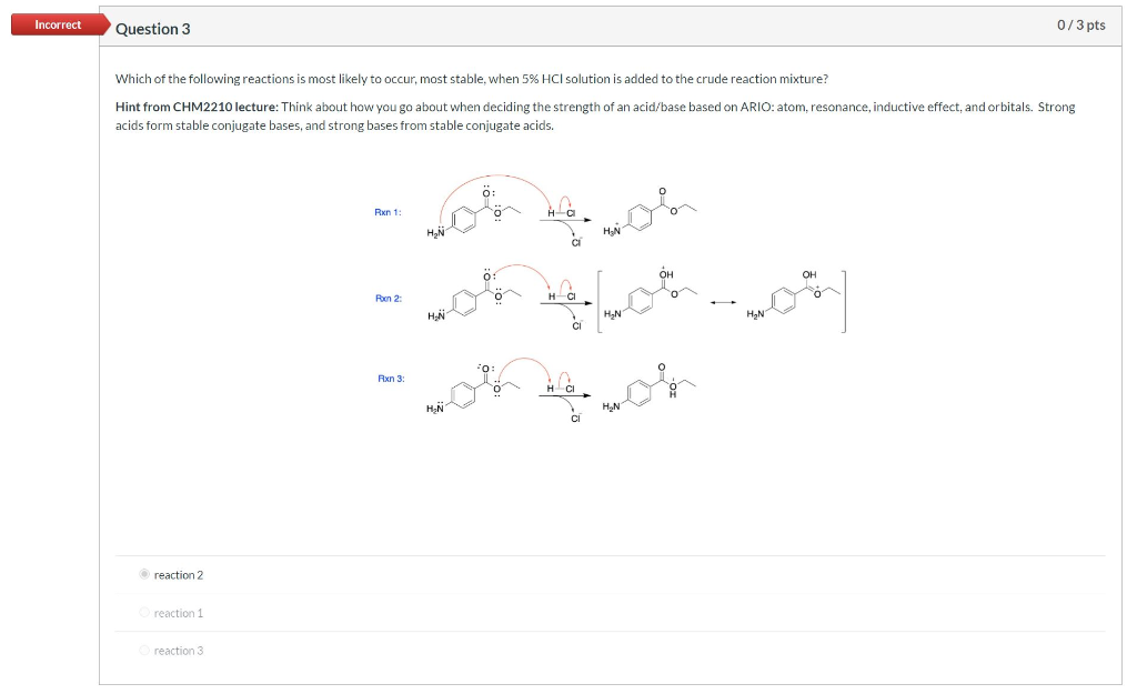Solved Incorrect Question 3 0/3 pts Which of the following | Chegg.com
