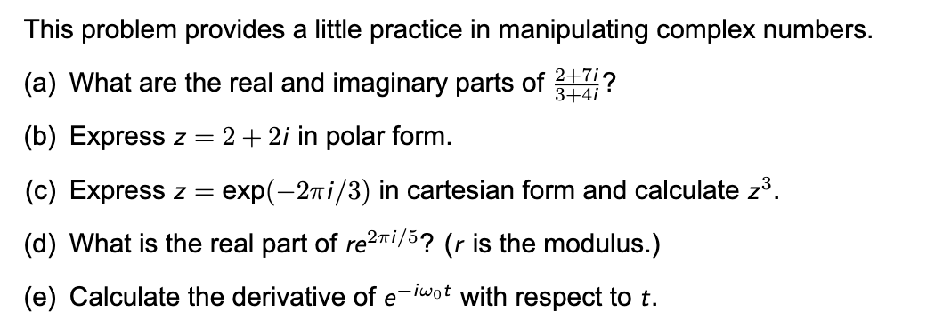 Solved This problem provides a little practice in | Chegg.com