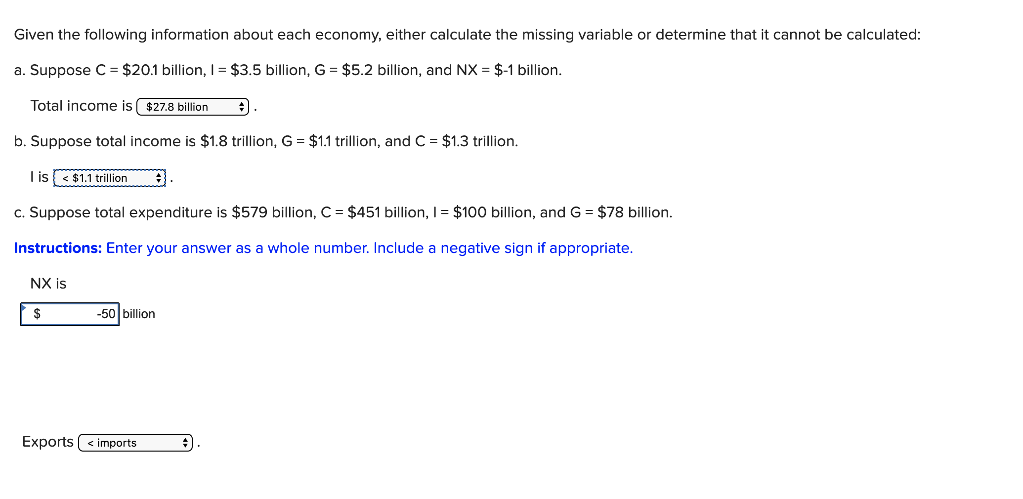 Solved Given The Following Information About Each Economy, | Chegg.com