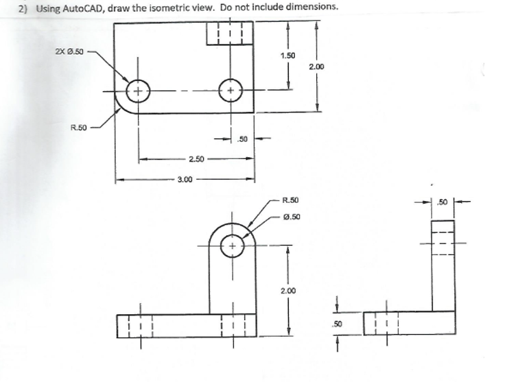 Solved AutoCAD drawing assignment. Please send link to | Chegg.com