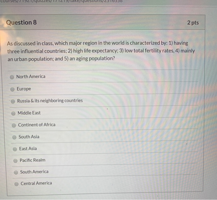 Solved Question 8 2 pts As discussed in class, which major | Chegg.com