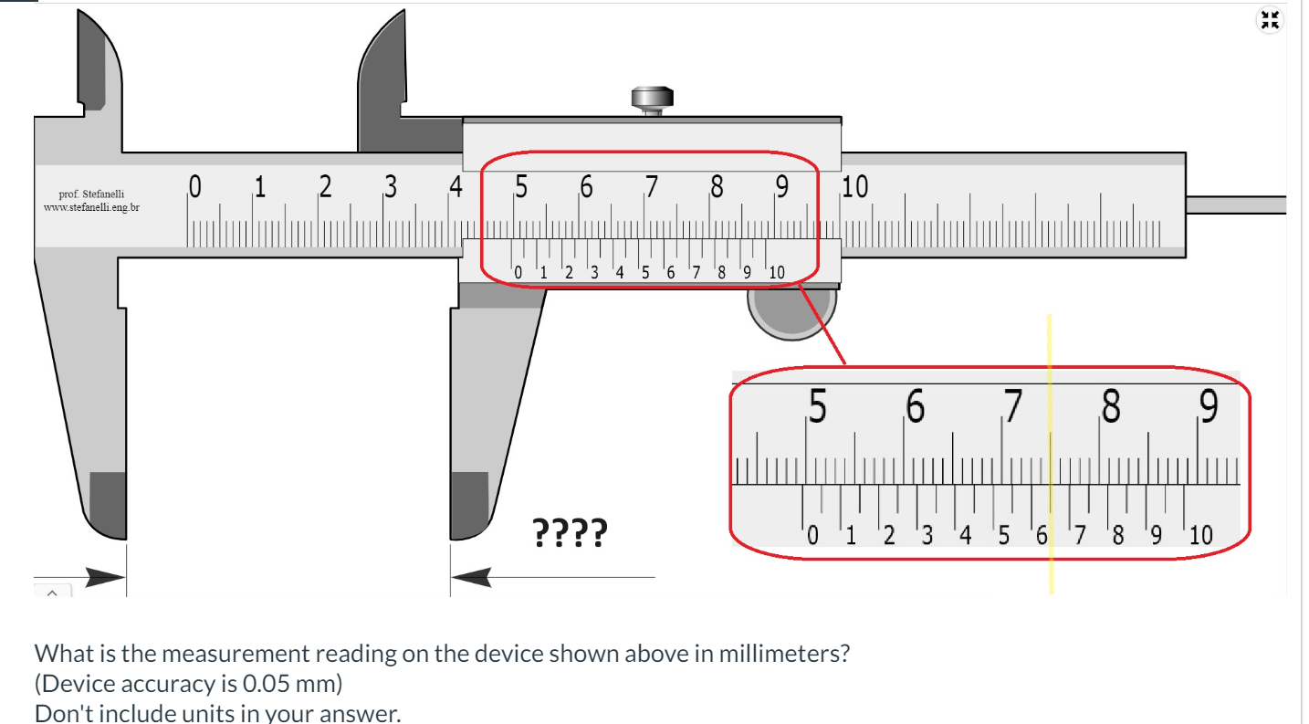 Solved (Device accuracy is 0.05 ﻿mm )Don't include units in | Chegg.com