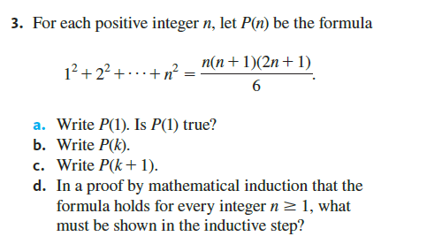 Solved 3. For each positive integer n, let P(n) be the | Chegg.com