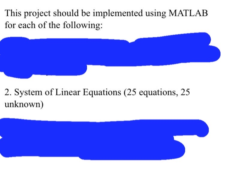 Solved to create a code to solve a system of linear | Chegg.com