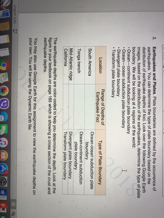 Solved Earthquakes and Plates. Plate boundaries are defined | Chegg.com