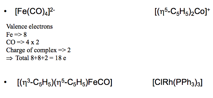 Solved Determine the total valence shell electron counts for | Chegg.com