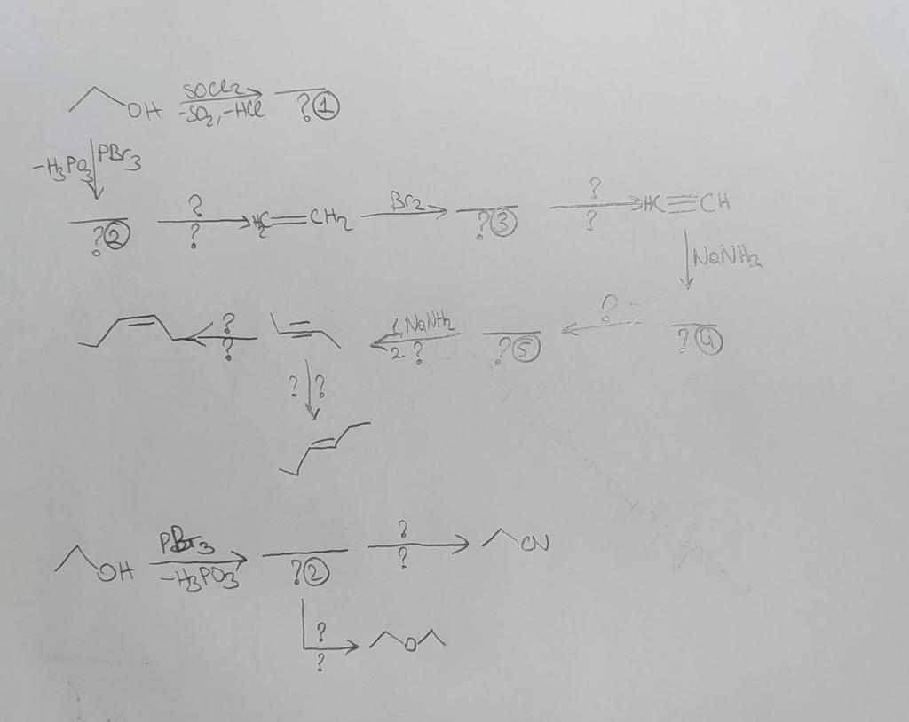 Solved socery "OH -30, He ? PB3 2 SHC=CH ? SCH I Wanita | Chegg.com