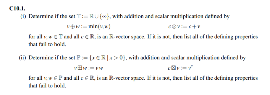 Solved C10 1 I Determine If The Set T Ru With Add Chegg Com