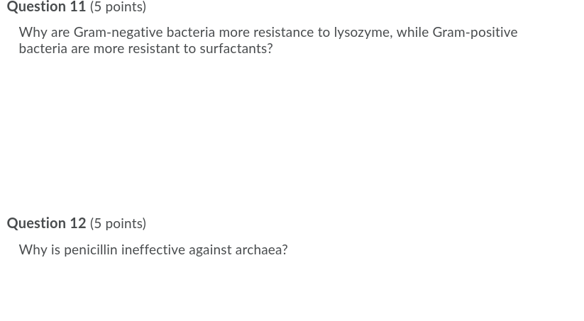 Solved Question 11 (5 points) Why are Gram-negative bacteria | Chegg.com
