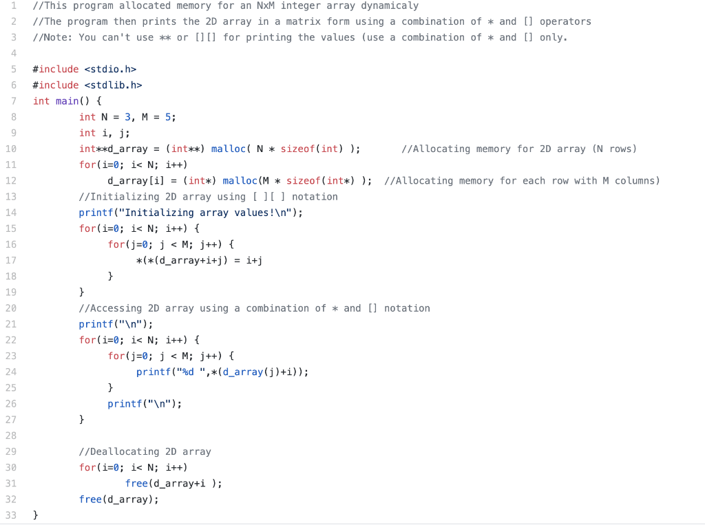 Solved *Fix the errors in this C code to make a working | Chegg.com