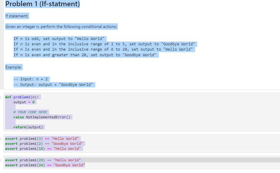 solved-problem-1-if-statment-given-an-integer-n-perform-chegg