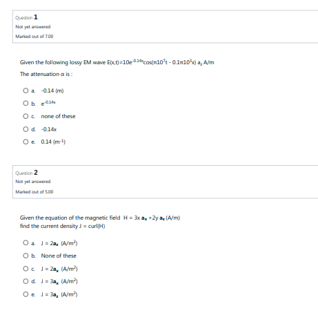 Solved Question 1 Not Yet Answered Marked Out Of 7.00 Given | Chegg.com