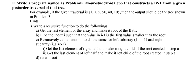 Solved E. Write a program named as ProblemE_.cpp that | Chegg.com