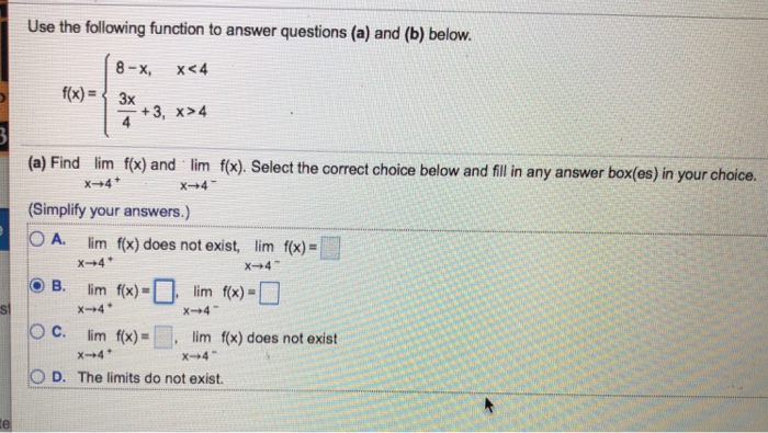 Solved Use the following function to answer questions (a) | Chegg.com