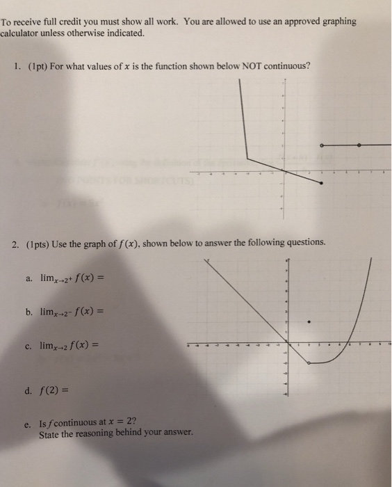 Solved To receive full credit you must show all work. You | Chegg.com