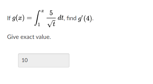 Solved Find The Derivative Of The Function G X 5 1