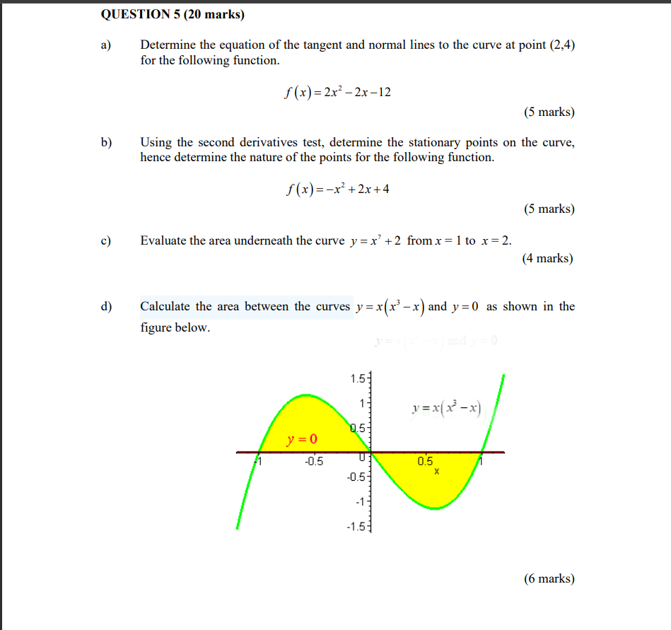 Solved QUESTION 5 (20 Marks) A) Determine The Equation Of | Chegg.com