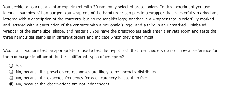 Solved You decide to conduct a similar experiment with 30 | Chegg.com