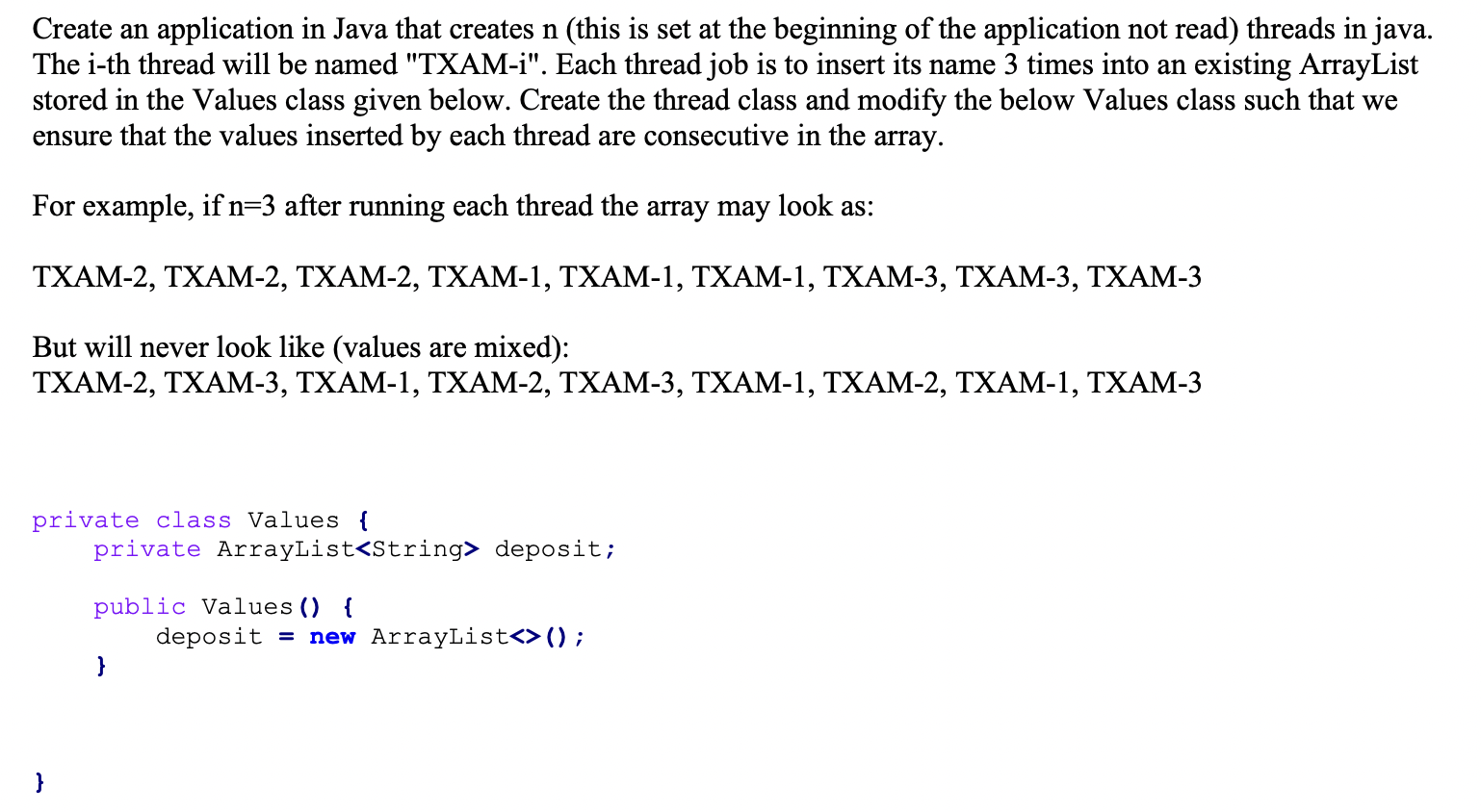 Solved Create an application in Java that creates n (this is | Chegg.com