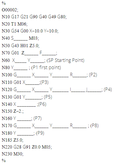 Solved Generate the g-code for the following figure. | Chegg.com