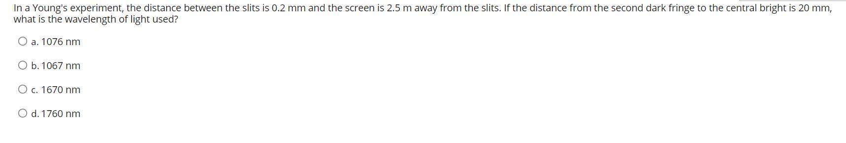 Solved In a Young's experiment, the distance between the | Chegg.com