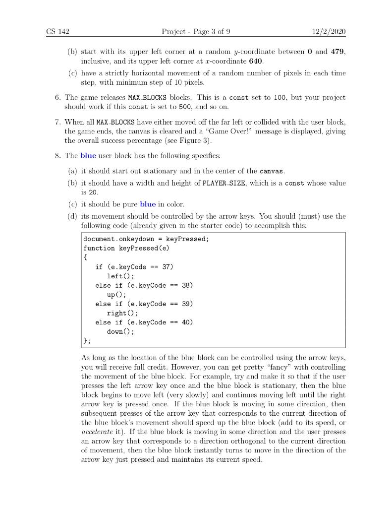 CS 142 Project - Page 2 of 9 12/2/2020 to 5 | Chegg.com