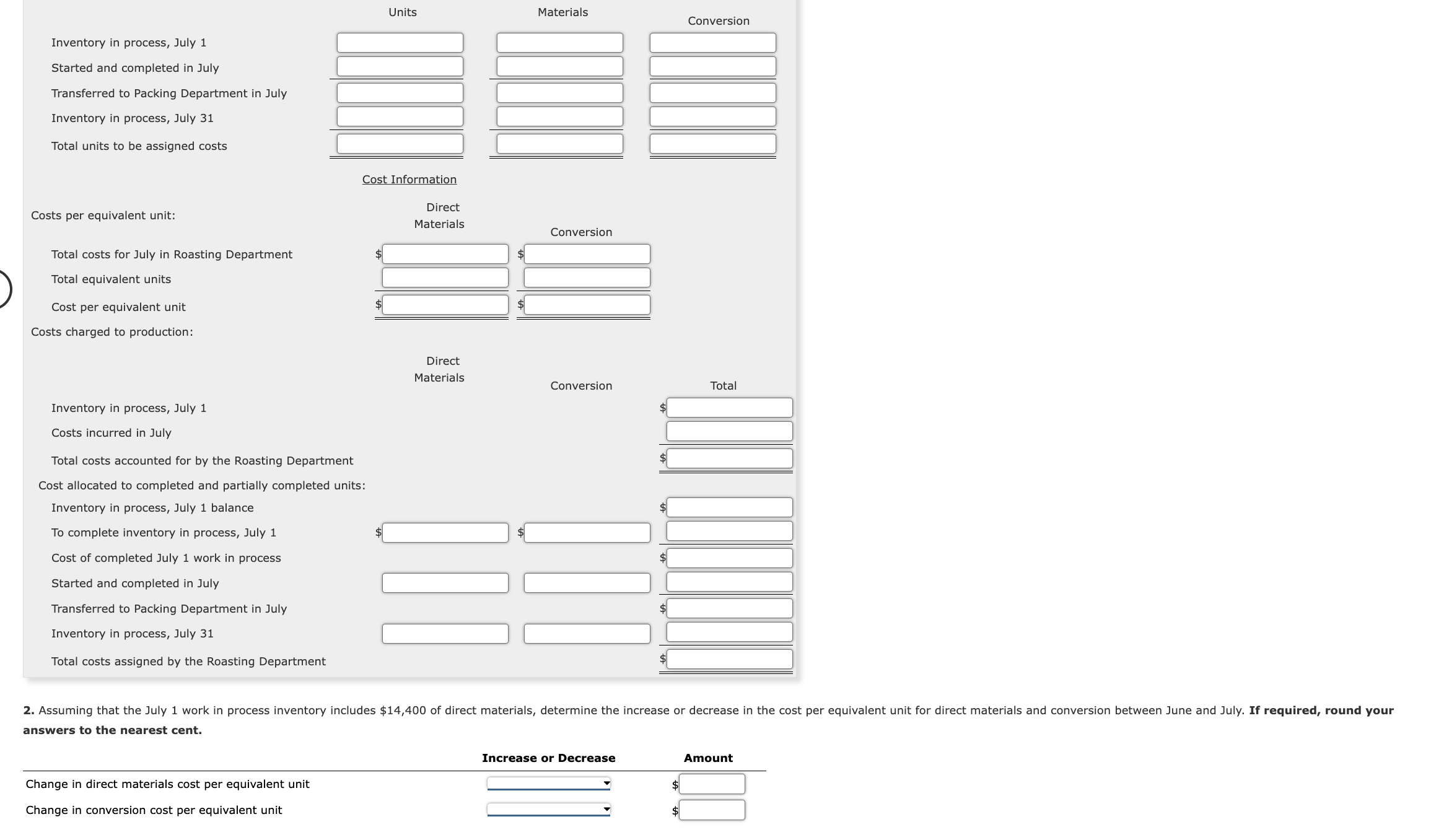 Solved following is a partial work in process account of the | Chegg.com
