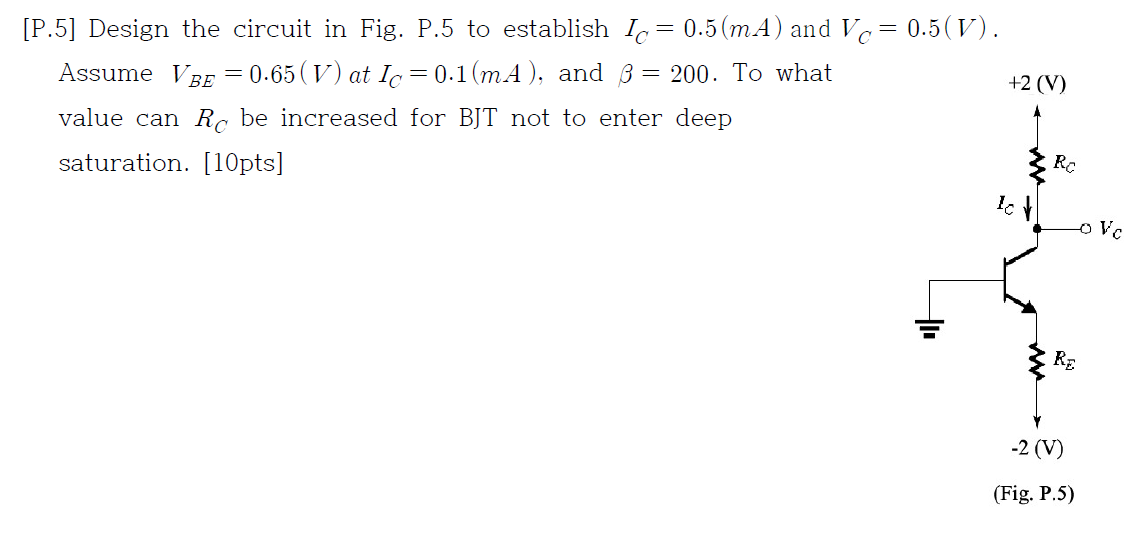 Solved P 5 Design The Circuit In Fig P 5 To Establish Chegg Com