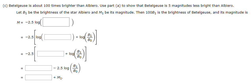 Solved The magnitude M of a star is a measure of how bright | Chegg.com