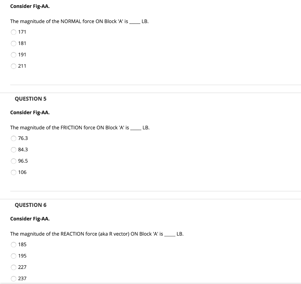 Solved FIG-AA: Note: Block 'A' is initially at rest on the | Chegg.com