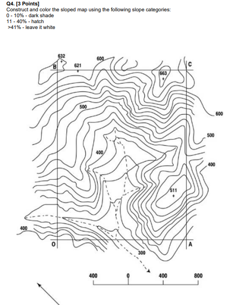 Solved Q4.[3 Points] Construct and color the sloped map | Chegg.com