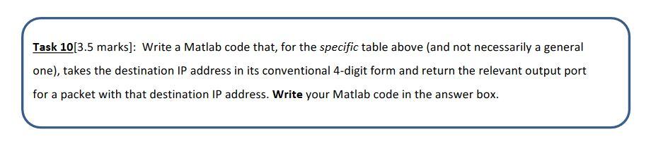 Task 10[3.5 marks]: Write a Matlab code that, for the | Chegg.com