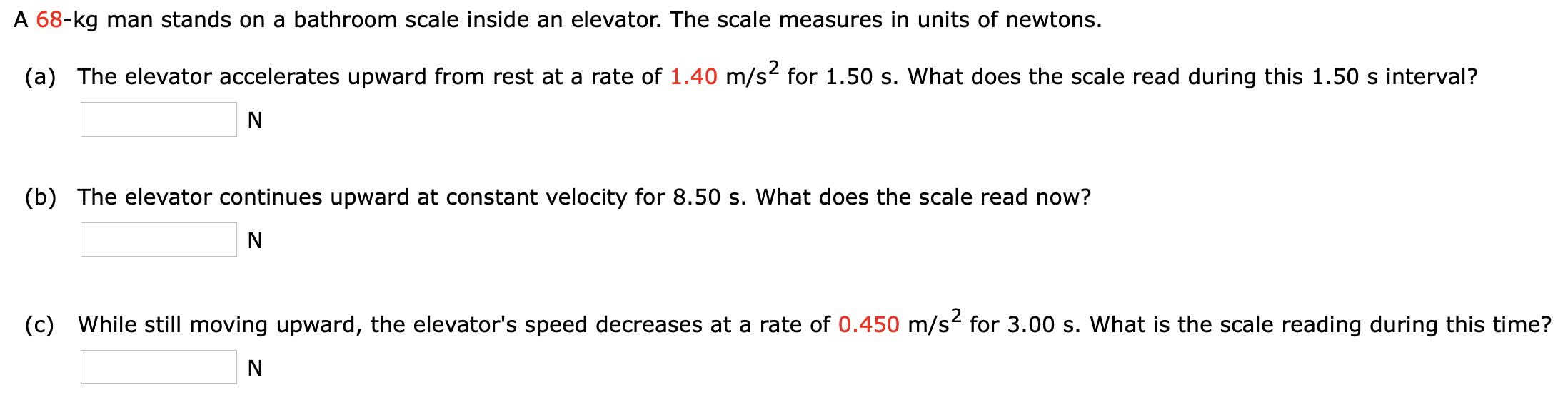 Solved 1a) What does the scale read during this 1.50 s | Chegg.com