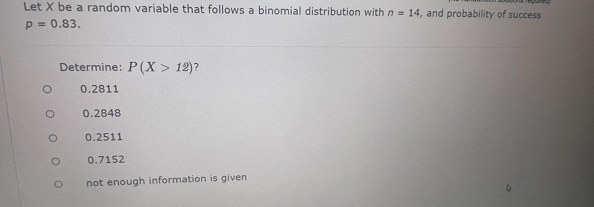 Solved Let X be a random variable that follows a binomial | Chegg.com