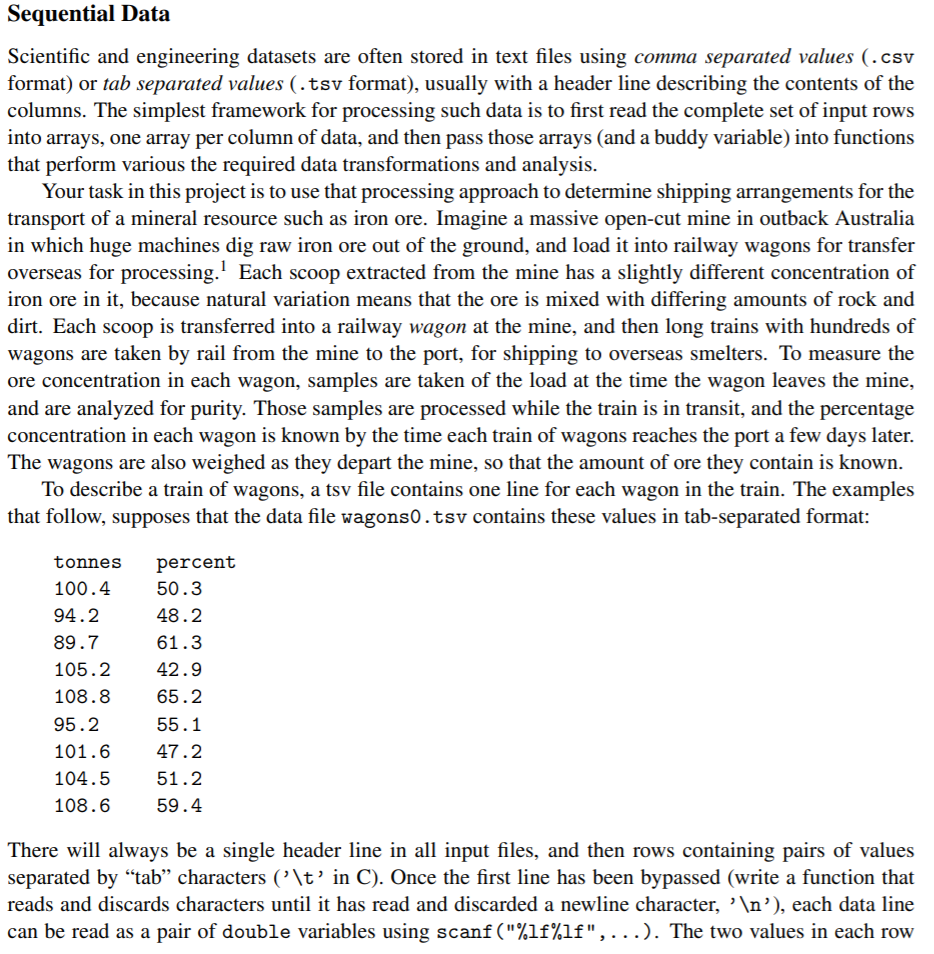 Sequential Data Scientific and engineering datasets | Chegg.com