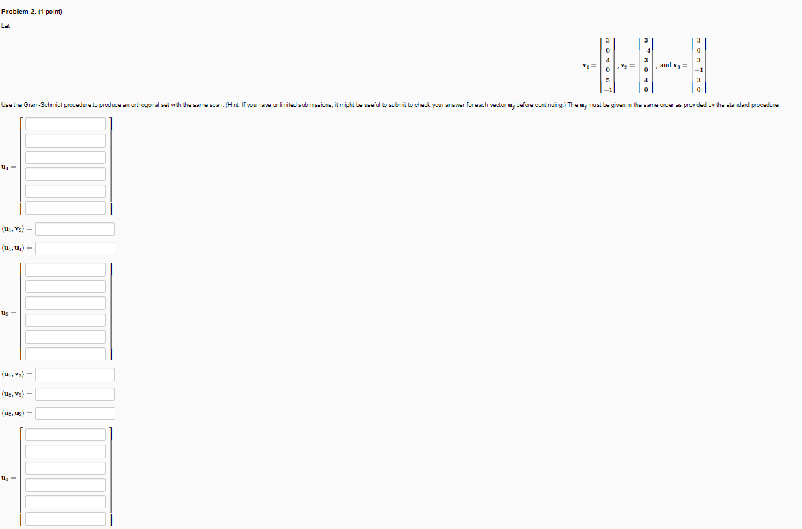 Solved Problem 2. (1 point) Let | Chegg.com