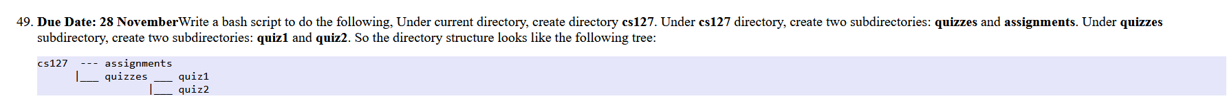 Solved Subdirectory, Create Two Subdirectories: Quiz1 And | Chegg.com