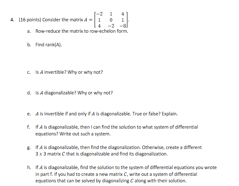 Solved i would just like help with at least the first four | Chegg.com