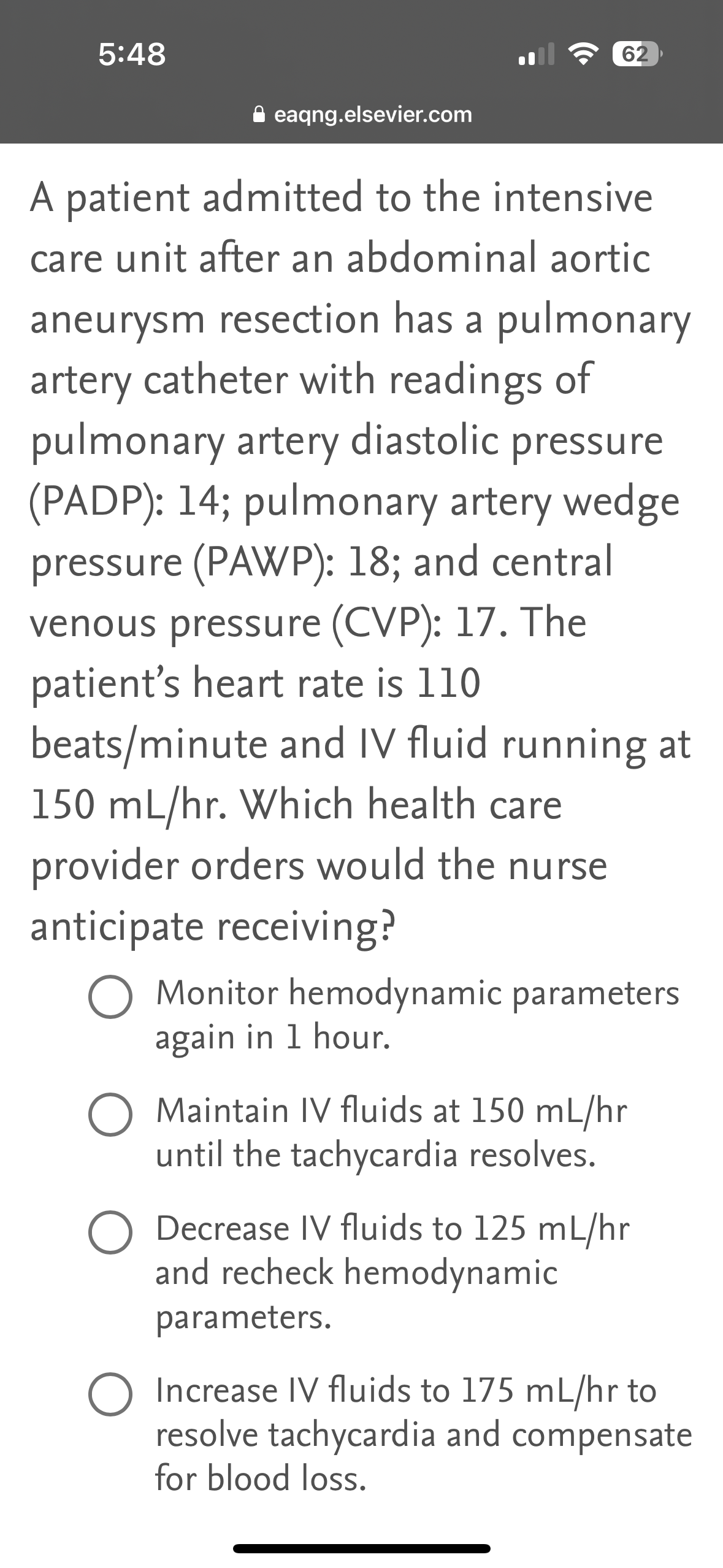 Solved A patient admitted to the intensivecare unit after an | Chegg.com