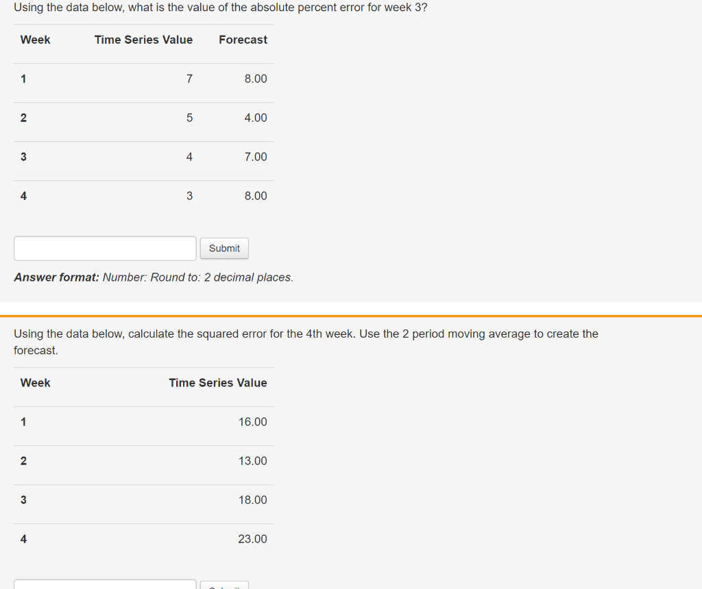 Solved Using the data below, what is the value of the | Chegg.com