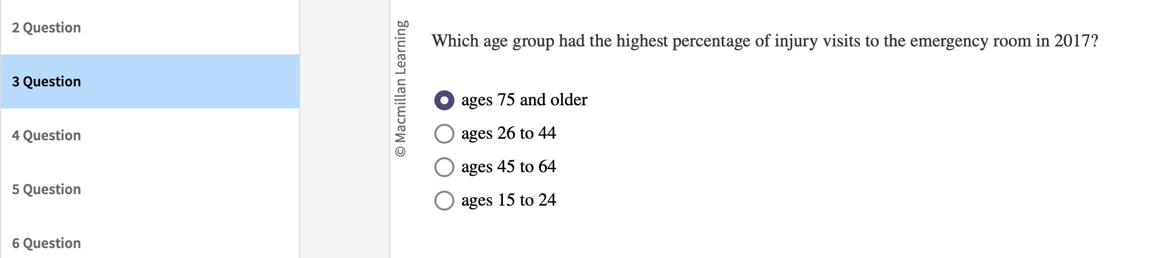 Solved 3. ﻿Which age group had the highest percentage of | Chegg.com